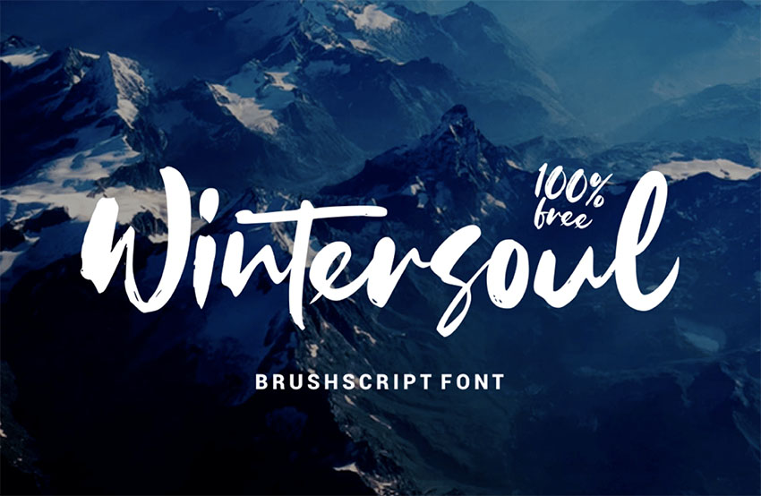 Wintersoul - Free Brush Script Monogram Font